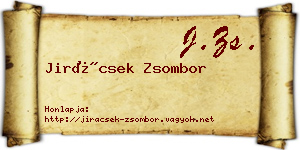 Jirácsek Zsombor névjegykártya